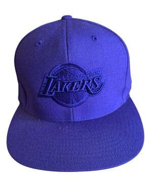 Mitchell & Ness Los Angeles Lakers Hardwood Classics Fitted Hat Purple